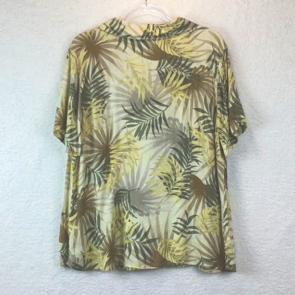 Caribbean Joe Women’s Size 1X Silk Blend Button Down Shirt. - Picture 4 of 8